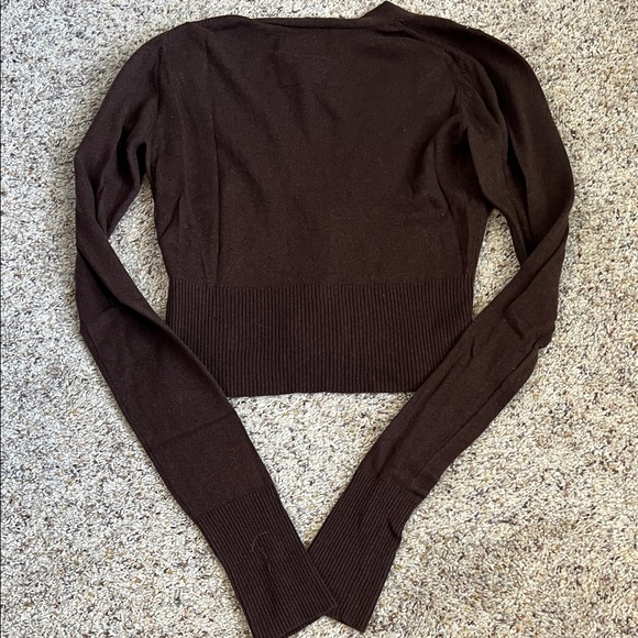 Vintage Abercrombie & Fitch Silk Cashmere Wool Argyle Cardigan M Brown Y2K - Picture 8 of 8